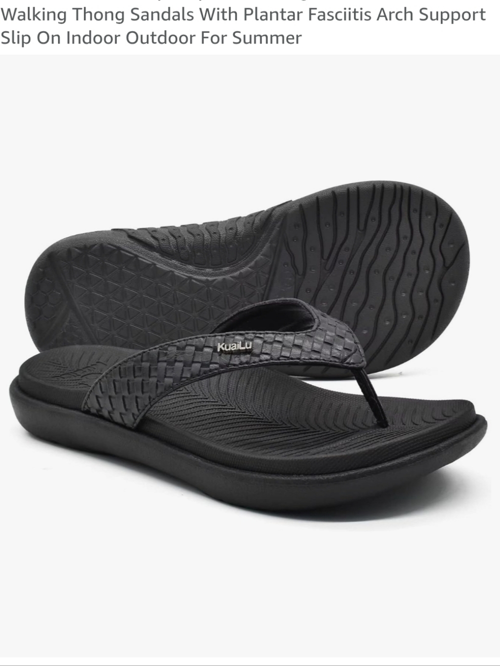 KuaiLu Womens Flip Flops Ladies Yoga Mat Comfortable Walking Thong Sandals Sz 10
